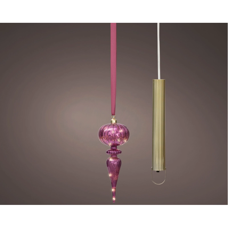 LED Glashanger Roze Warm Wit - 27 cm - afbeelding 1