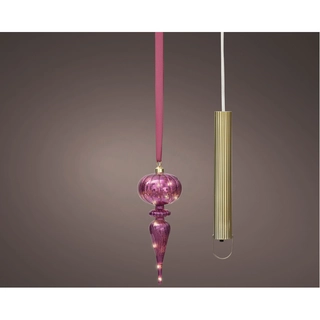 LED Glashanger Roze Warm Wit - 27 cm - afbeelding 1