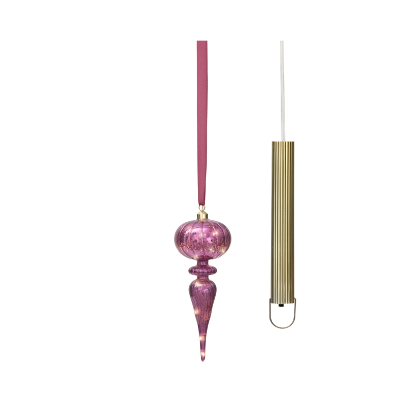 LED Glashanger Roze Warm Wit - 27 cm - afbeelding 2