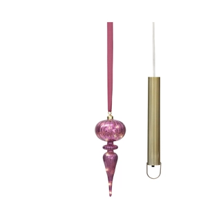 LED Glashanger Roze Warm Wit - 27 cm - afbeelding 2