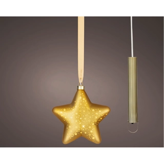 LED Glasornament Goud Warm Wit - 19 cm