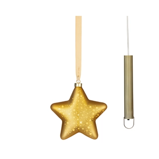 LED Glasornament Goud Warm Wit - 19 cm - afbeelding 2