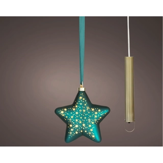 LED Glasornament Goud Warm Wit - 27 cm - afbeelding 1