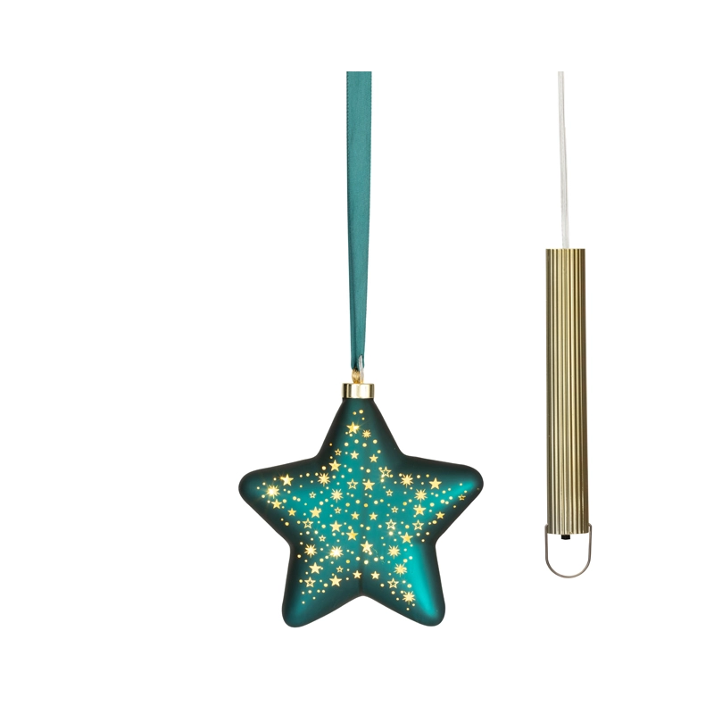 LED Glasornament Goud Warm Wit - 27 cm - afbeelding 2