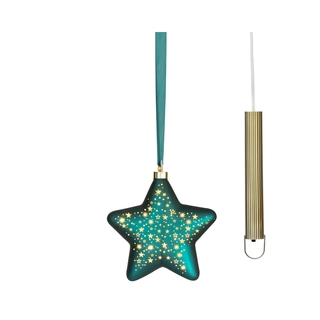 LED Glasornament Goud Warm Wit - 27 cm - afbeelding 2