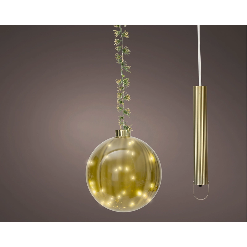 LED Glasornament Groen Warm Wit - 14 cm - afbeelding 1
