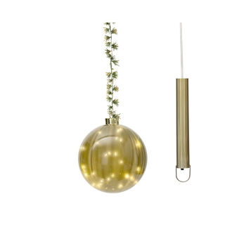LED Glasornament Groen Warm Wit - 14 cm - afbeelding 2