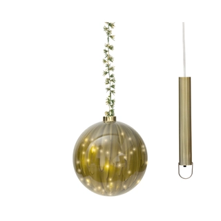 LED Glasornament Groen Warm Wit - 19 cm - afbeelding 3