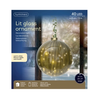 LED Glasornament Groen Warm Wit - 19 cm - afbeelding 4