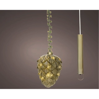 LED Glasornament Groen Warm Wit - 21 cm - afbeelding 1
