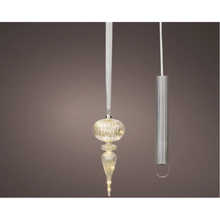 LED Glasornament Groen Warm Wit - 27 cm