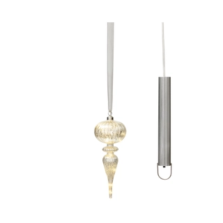LED Glasornament Groen Warm Wit - 27 cm - afbeelding 2
