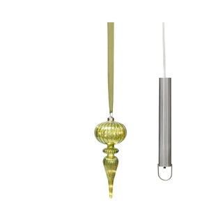 LED Glasornament Groen Warm Wit - 27 cm - afbeelding 2