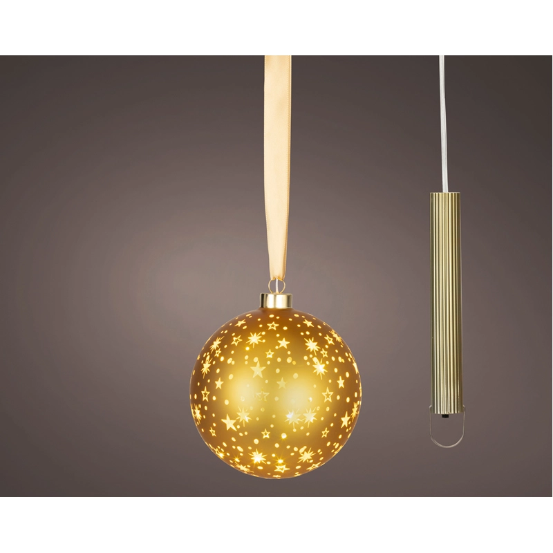 LED Glasornament Ster Goud Warm Wit - 20 cm - afbeelding 1