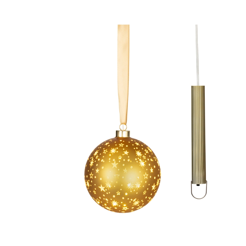 LED Glasornament Ster Goud Warm Wit - 20 cm - afbeelding 2