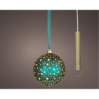 LED Glasornament Zilver Warm Wit - 27 cm