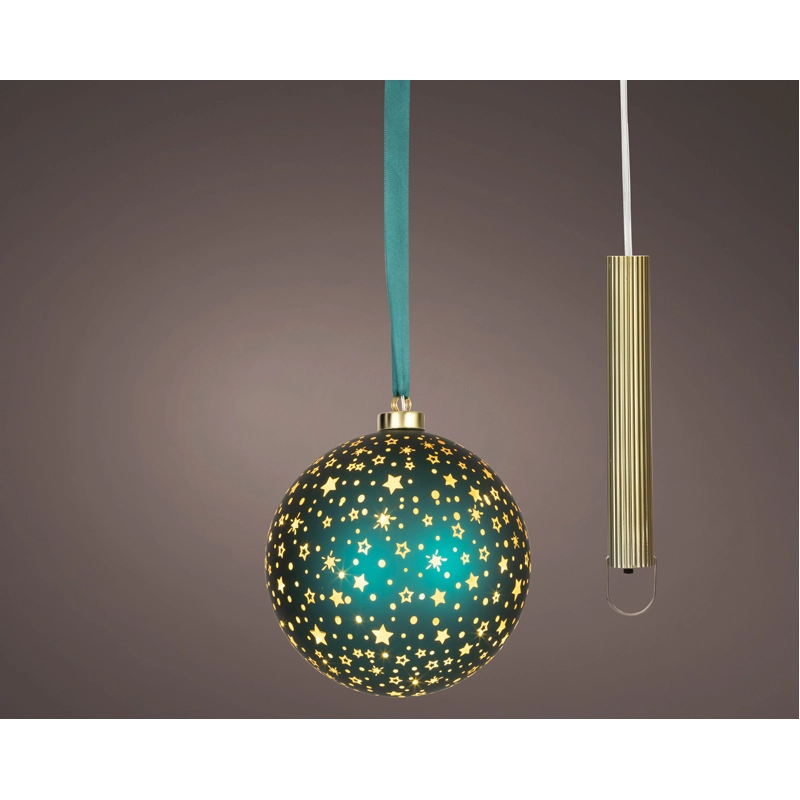 LED Glasornament Zilver Warm Wit - 27 cm - afbeelding 1