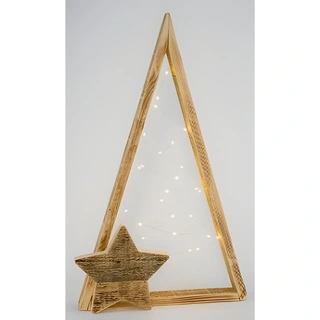 Gehlmann LED Houten Kerstboom met Ster - 44 cm