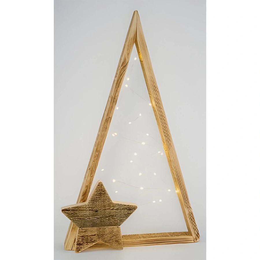 Gehlmann LED Houten Kerstboom met Ster - 77 cm