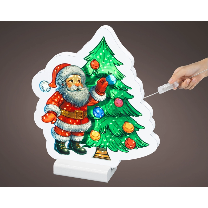LED Infinity Kerstman - 22 cm - afbeelding 1