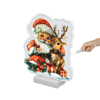 LED Infinity Kerstman met Rendier - 22 cm - afbeelding 2