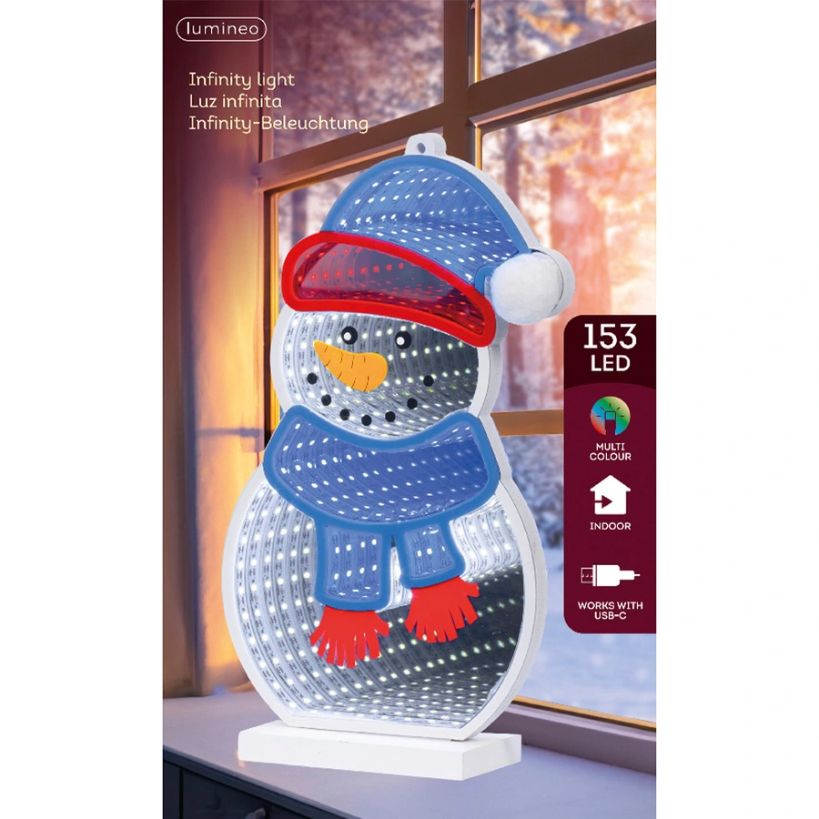 LED Infinity Lights Sneeuwpop - 14,7x6x27,2 cm - afbeelding 3