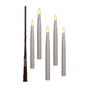 LED Kaars Zwevend 28,5 cm + Toverstok - 5 st. - afbeelding 2