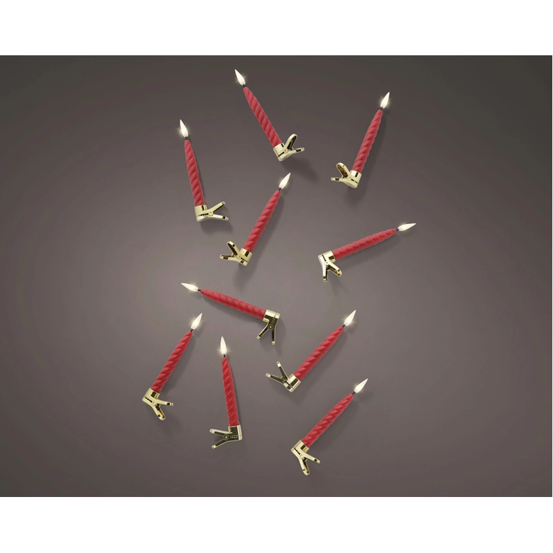 LED Kaarsverlichting Rood - 14,5 cm - afbeelding 1