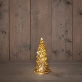 LED Kerstboompje Glas Ø10x20 cm - Goud - afbeelding 2