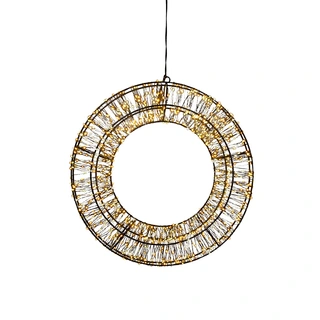LED Krans Metaal Duo Flash - Ø36 cm - afbeelding 2