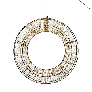 LED Krans Metaal Duo Flash - Ø48 cm - afbeelding 2