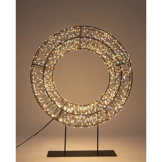 LED Krans op Voet Metaal Duo Flash - Ø36 cm