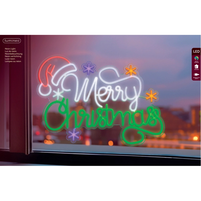 LED Neonbord Merry Christmas - afbeelding 3