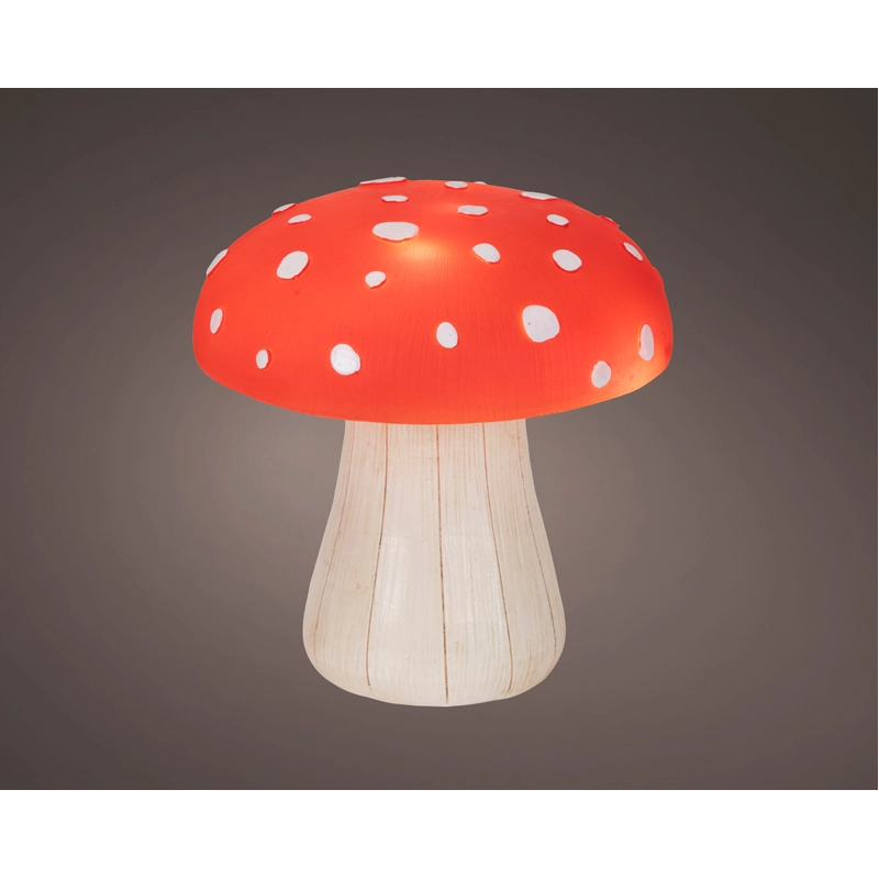 LED Paddenstoel Rood - 12 cm - afbeelding 1