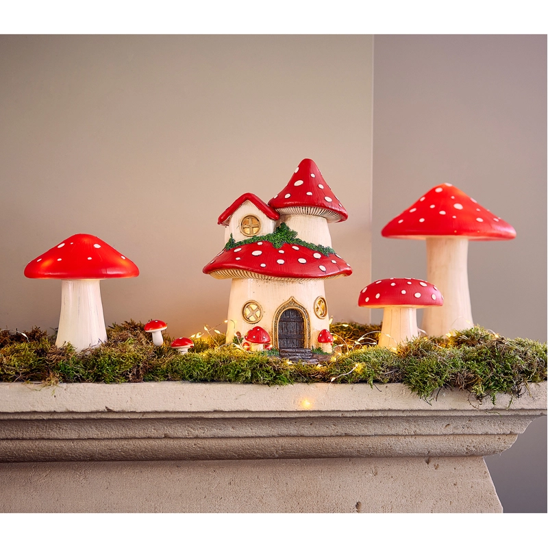 LED Paddenstoel Rood - 12 cm - afbeelding 2