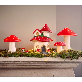 LED Paddenstoel Rood - 12 cm - afbeelding 2