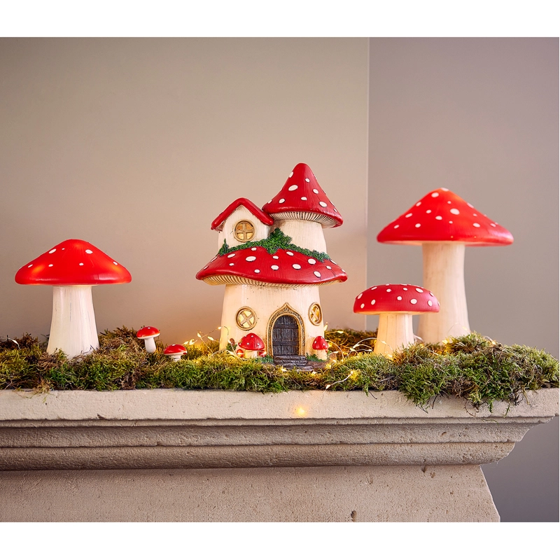 LED Paddenstoel Rood - 18 cm - afbeelding 2