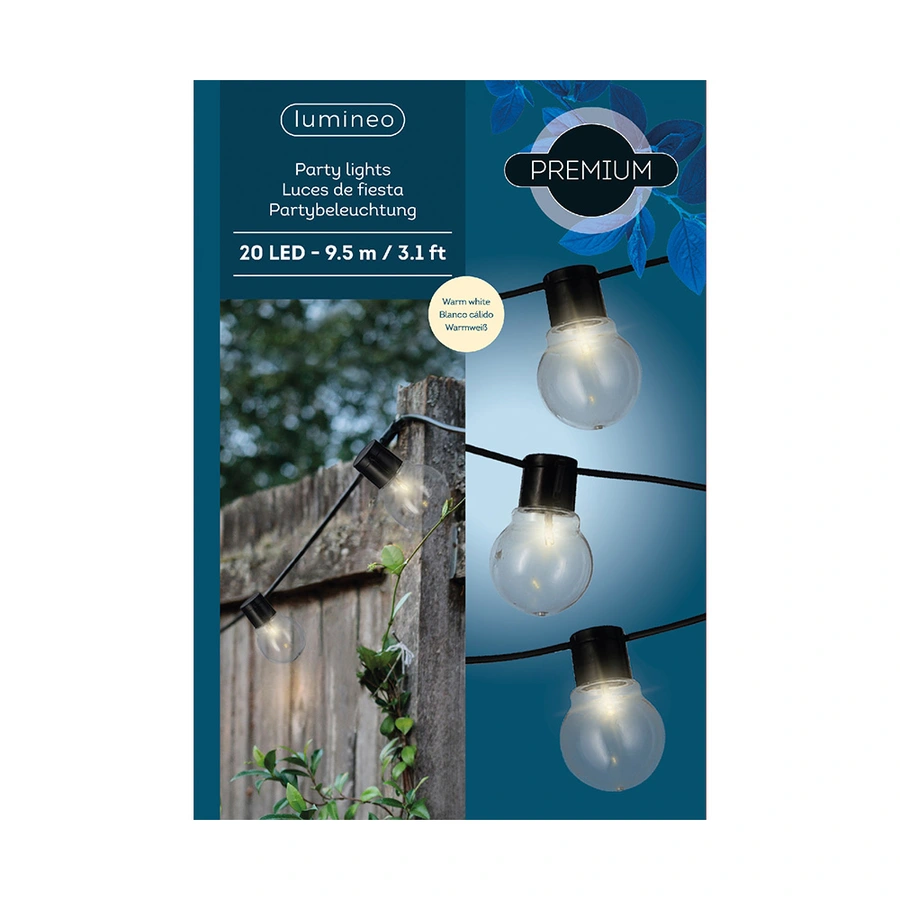 LED Partylight 20 Bulbs - 950 cm - afbeelding 4
