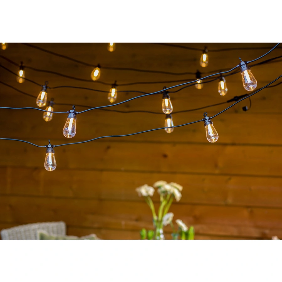 LED Partylight 20 Bulbs Steady - 950 cm - afbeelding 4