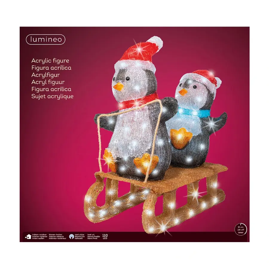LED Pinguïns Acryl - 56,5 cm - afbeelding 3