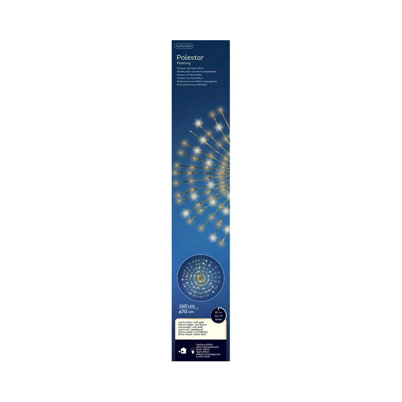 LED Poolster Zachtgoud Flasheffect - 70 cm - afbeelding 3