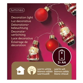 LED Draadverlichting Kerstman Rood - 55 cm - afbeelding 3