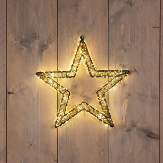 LED Ster 3D Metaal Duo Flash - 36 cm - afbeelding 1