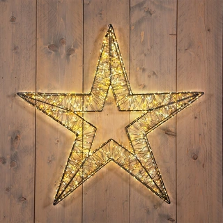 LED Ster 3D Metaal Duo Flash - 76 cm - afbeelding 1
