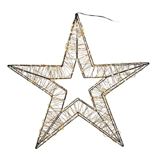 LED Ster 3D Metaal Duo Flash - 76 cm - afbeelding 2