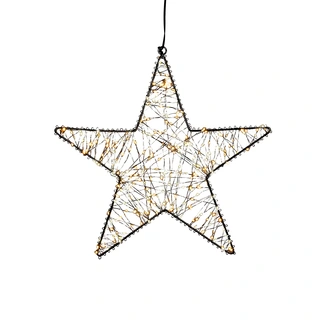 LED Ster Metaal Duo Flash - 26 cm - afbeelding 2