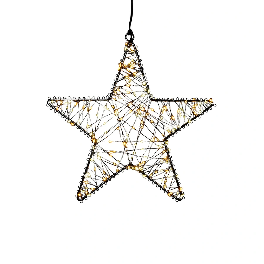 LED Ster Metaal Duo Flash - 36 cm - afbeelding 2