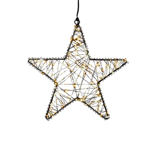 LED Ster Metaal Duo Flash - 36 cm - afbeelding 2
