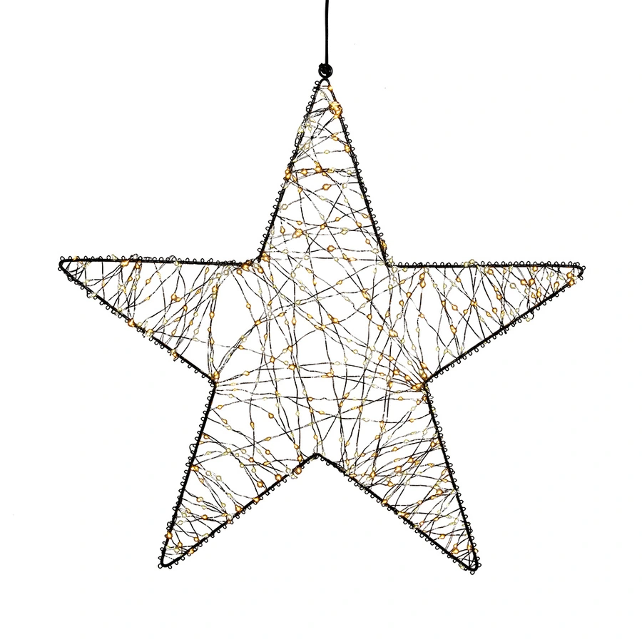 LED Ster Metaal Duo Flash - 56 cm - afbeelding 2