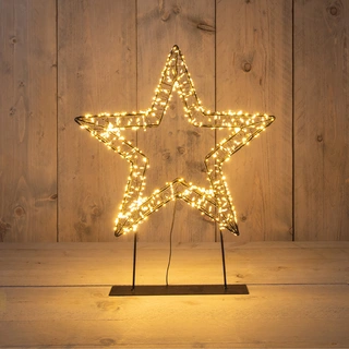 LED Ster op Voet Metaal Flash - 36 cm